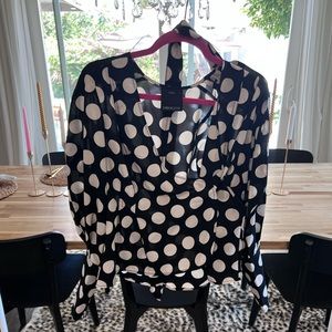 Polka dot wrap top